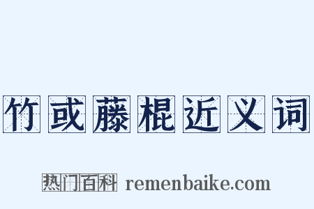 竹或藤棍近义词是什么意思的图片